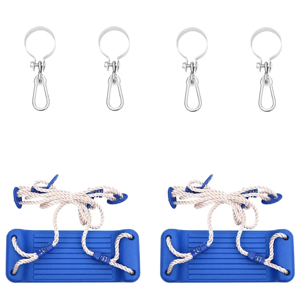 Seggiolini per Altalena con Corde 2 pz Blu 38x16 cm PEcod mxl 86718