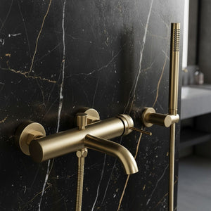 Rubinetto Da Vasca Rea Lungo Grip Brush Gold