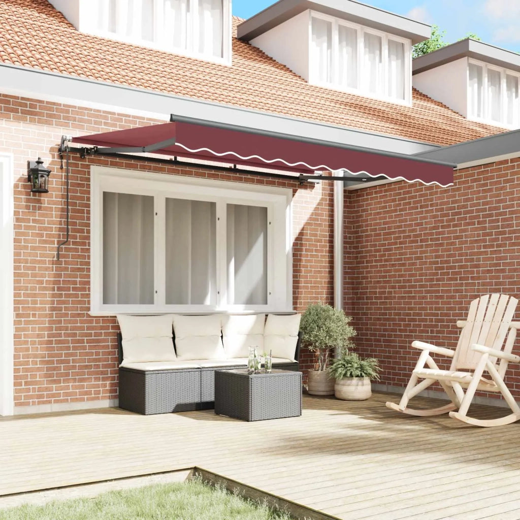 Tenda Retrattile Borgogna 350 x 200 x 165 cm Tessuto 3329672