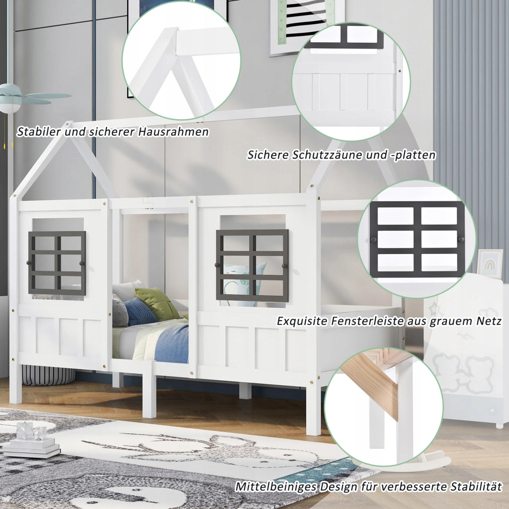 Letto per bambini con 2 cassetti - Xylo - Bianco