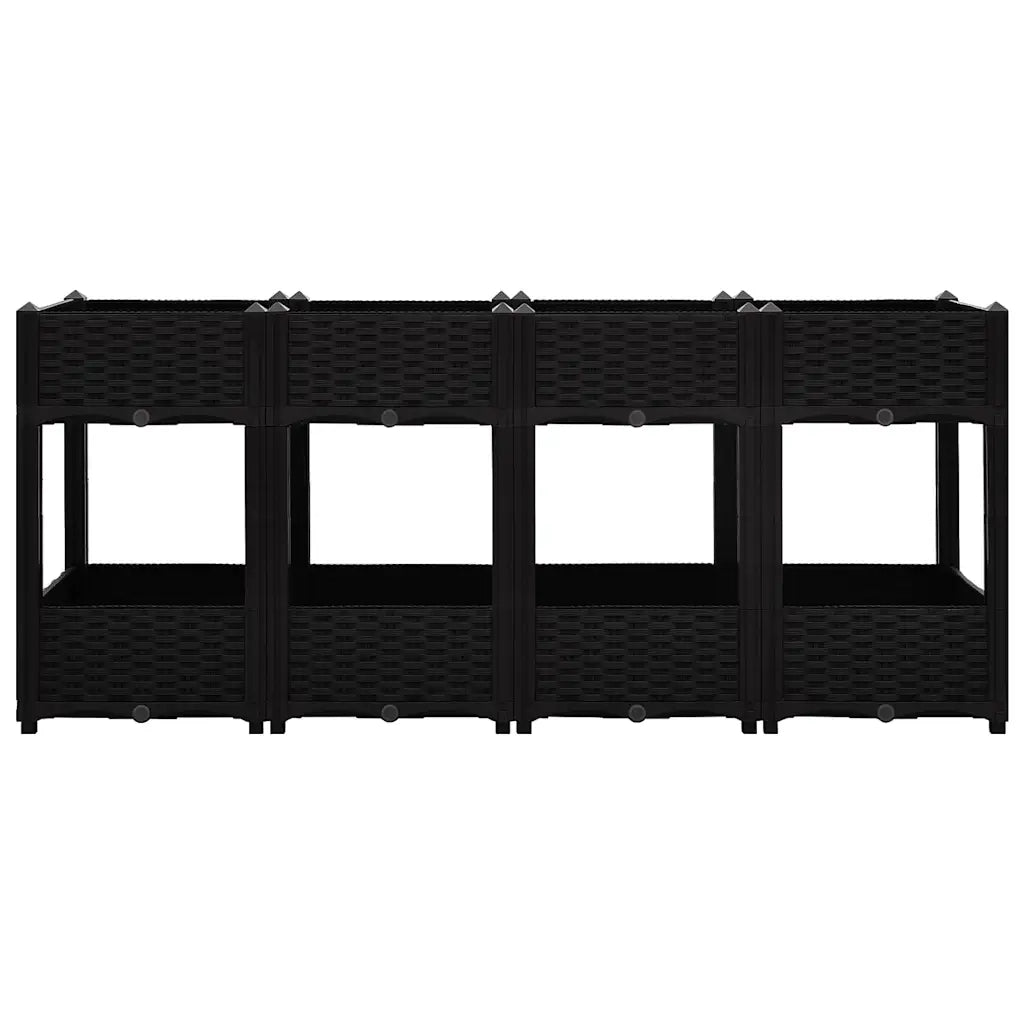 Fioriera Rialzata-Vaso da Esterno-Fioriera Elevata 160x40x71 cm in Polipropilene 159602