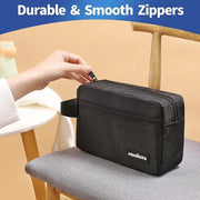 Toilettes, per l'appendere di valigette pieghevoli, con maniglione, borsa cosmetica, toilettes per uomini e donne (Grigio)