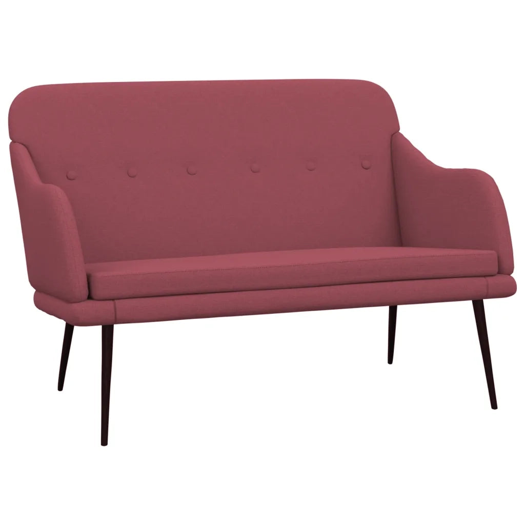 Panca-Sgabello Rosso Vino 110x76x80 cm in Tessuto