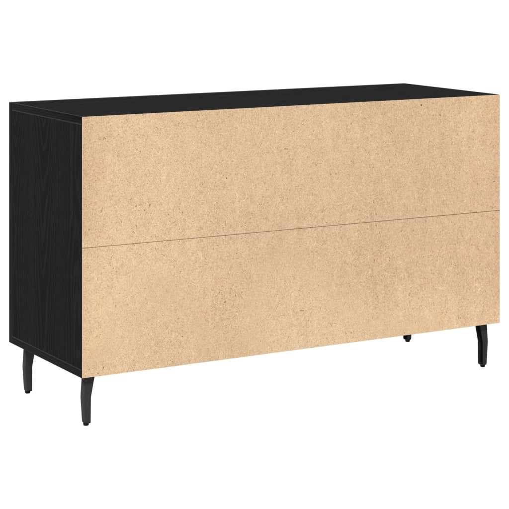 Mobile contenitore Nero Rovere 100x36x60 cm in legno ingegnerizzato