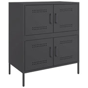 Buffet credenza cassettiera armadio mobile contenitore organizer per cucina soggiorno salotto 68 x 39 x 79 cm acciaio nero 02_0036021