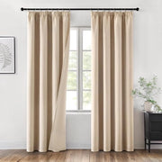 Gordini di oscuramento - tende isolate calore moderne per soggiorno e camera da letto - 2 pezzi 140 x 245 cm - beige