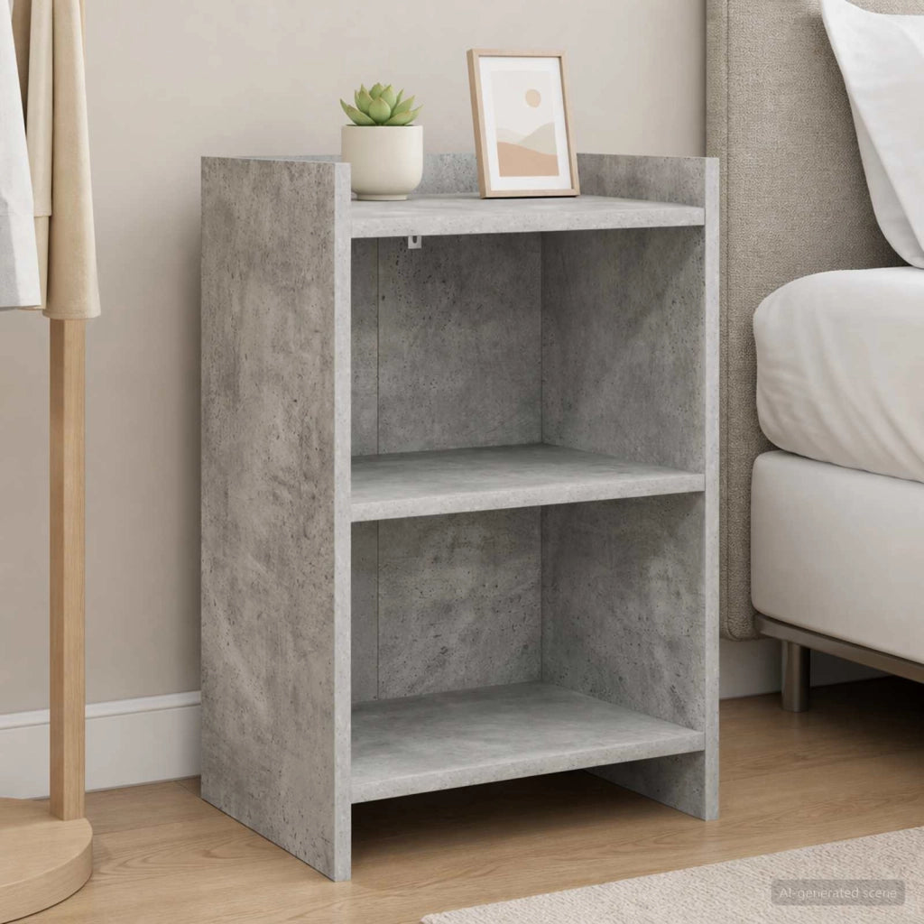 Comodini 2 pz Grigio Cemento 40 x 30 x 60 cm 8011002