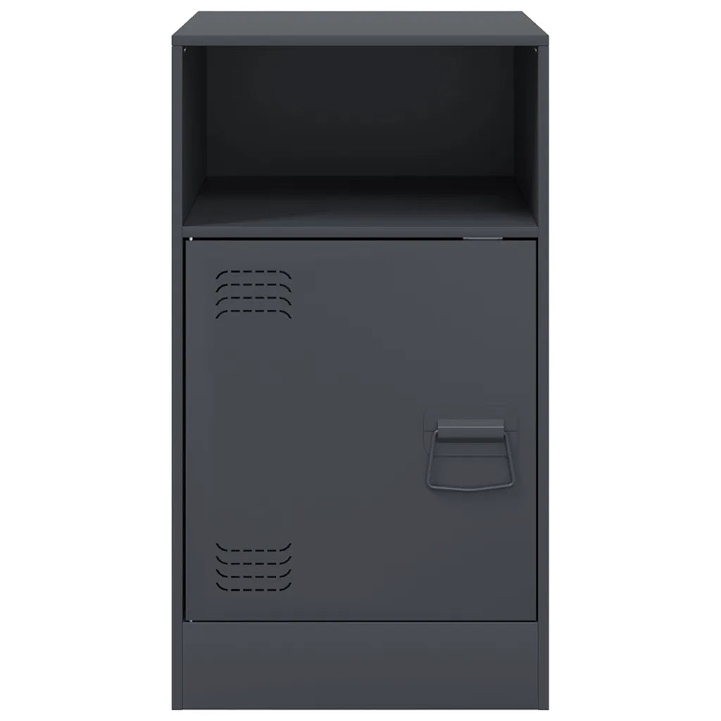 Comodino Antracite 34,5x39x62 cm in Acciaio 841767