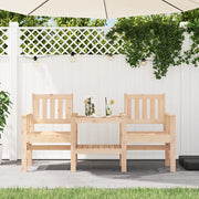 Panca da Giardino con Tavolino 2 Posti Legno Massello di Pino 825149