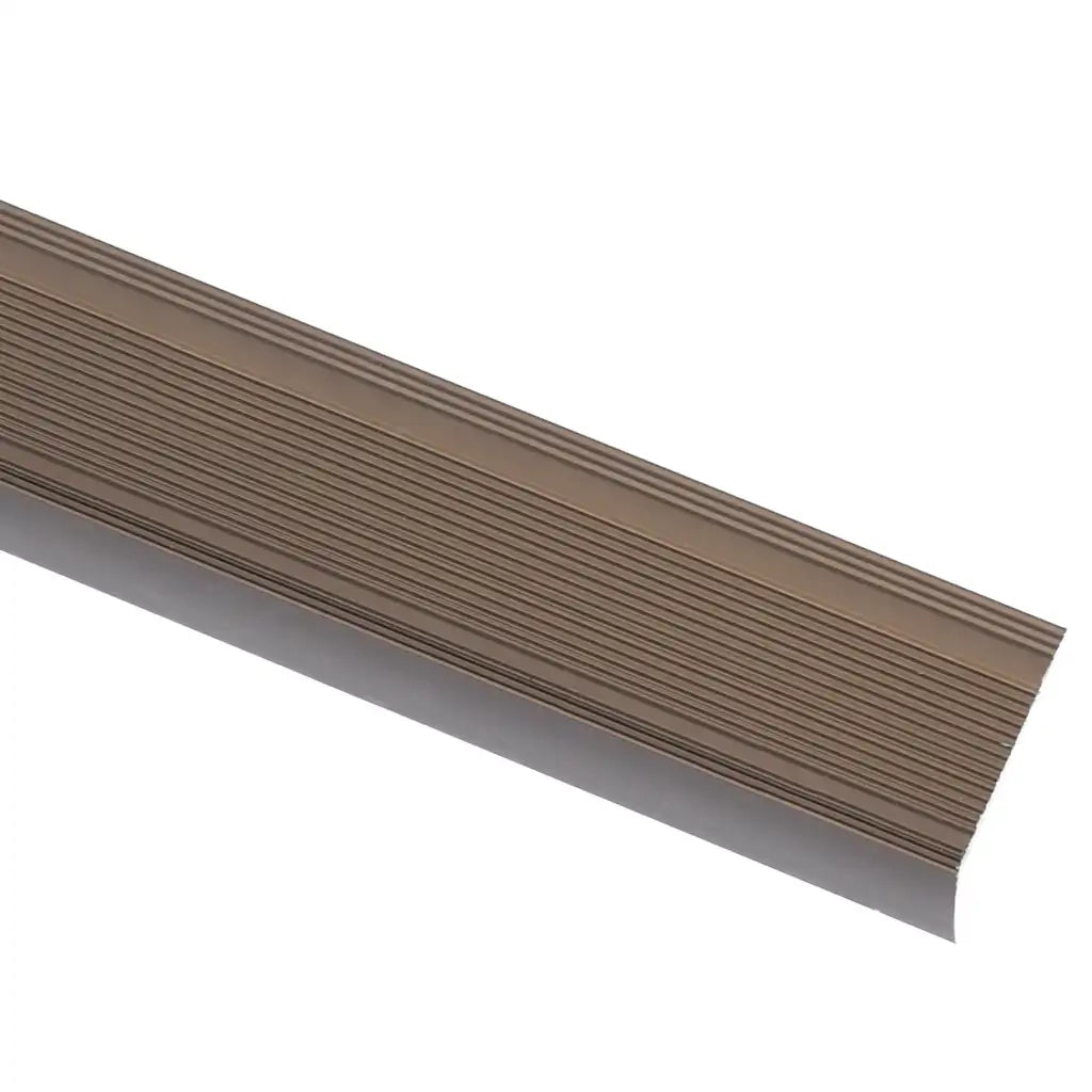 Profili a L per Gradini 5 pz in Alluminio 100 cm Marrone CFW1860051