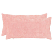 Federa 2 pz HEERLEN Rosa 40 x 80 cm Pelliccia di Coniglio Finta 910213