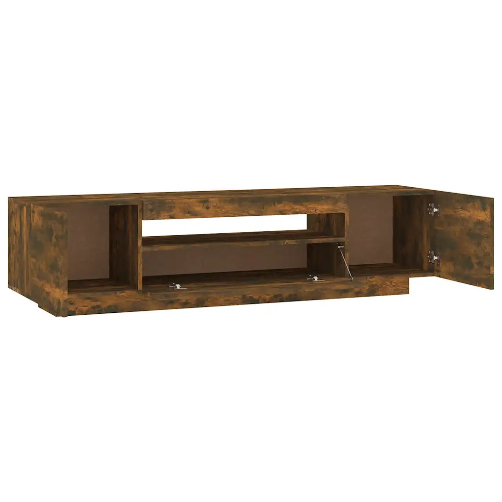 Mobile Porta TV con Luci LED Rovere Fumo 160x35x40 cm cod mxl 5850