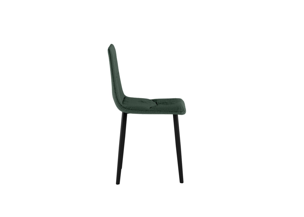 Set 4 Sedie Ariel 46x55x87,5 cm in Tessuto Easy-Clean Verde