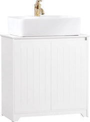Organizzatore sotto il lavabo - Conservazione della doccia - Organizzatore sotto il lavabo - Impermeabile - Risparmio di acqua con sifone - Progettazione ampia - 60 cm x 60 cm x 30 cm - Bianco