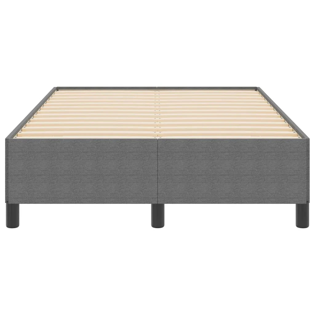 Letto a molle Grigio Chiaro 120 x 190 cm Tessuto in Cords 42006957