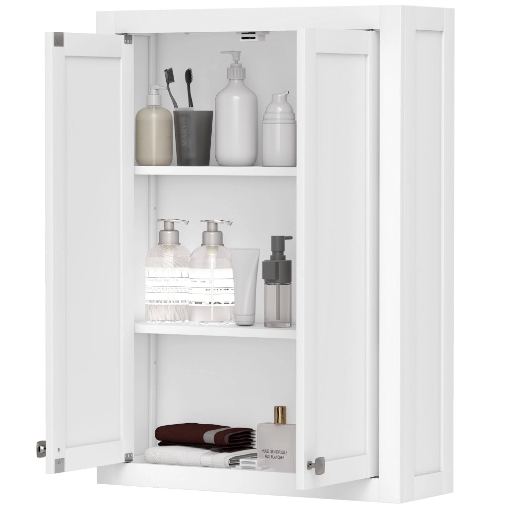 Mobile da bagno sospeso ¨C zephmum ¨C bianco 61x20x84 cm