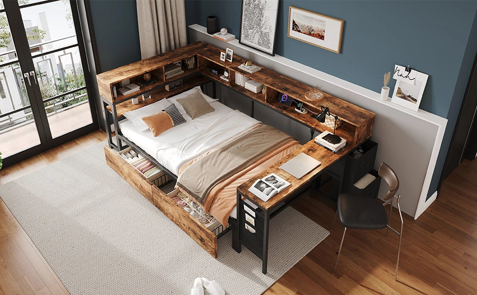 letto metallo legno nero naturale 120 x 200 cm