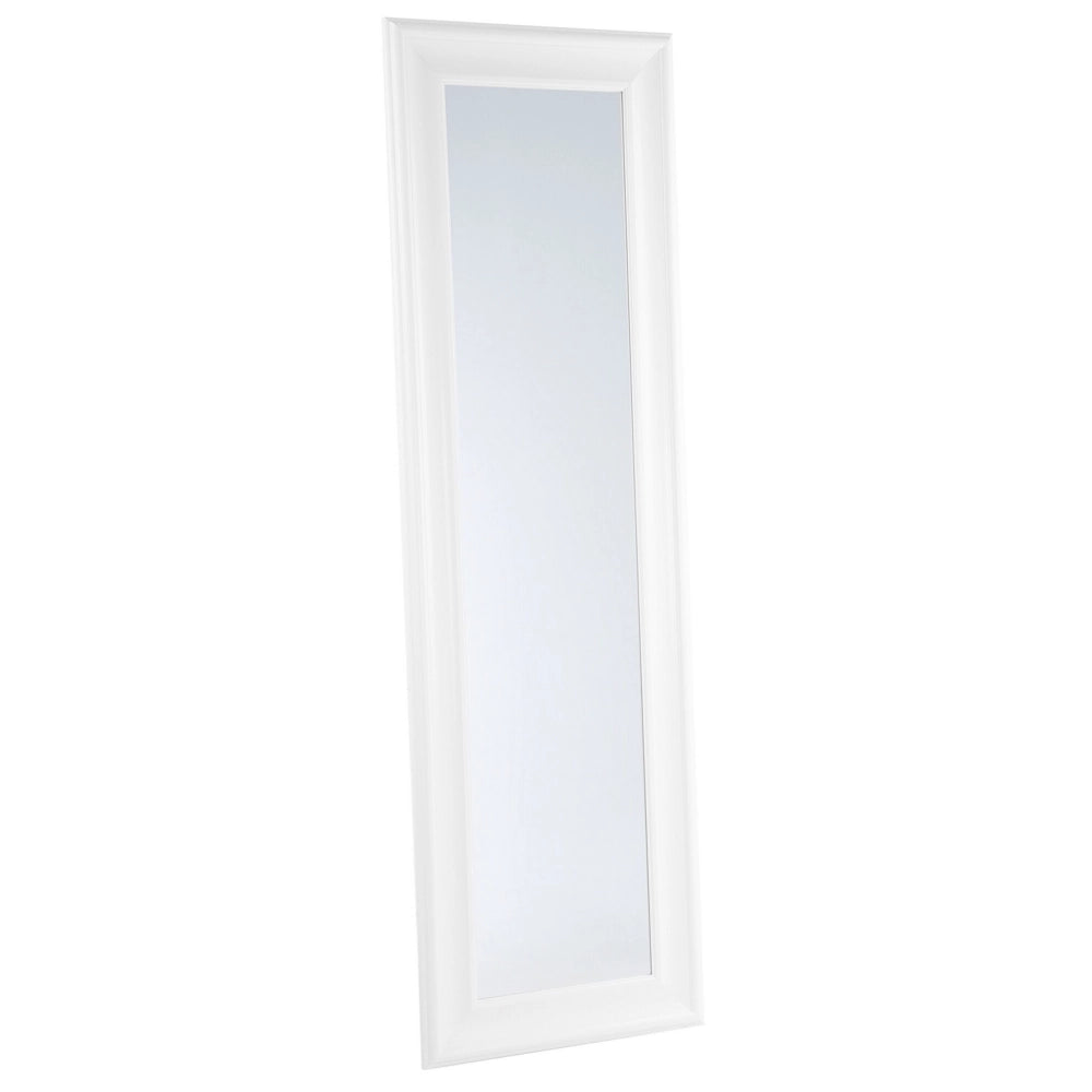 Specchio da parete pensile bianco 51 x 141 cm in materiale sintetico ispirato allo stile minimalista scandinavo