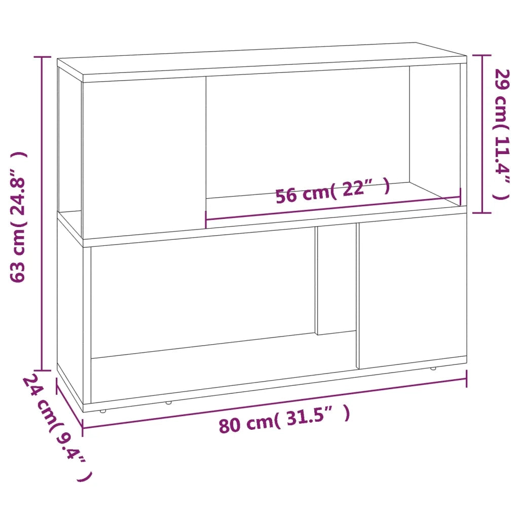 Libreria/Divisorio Rovere Marrone 80x24x63 cm 826646