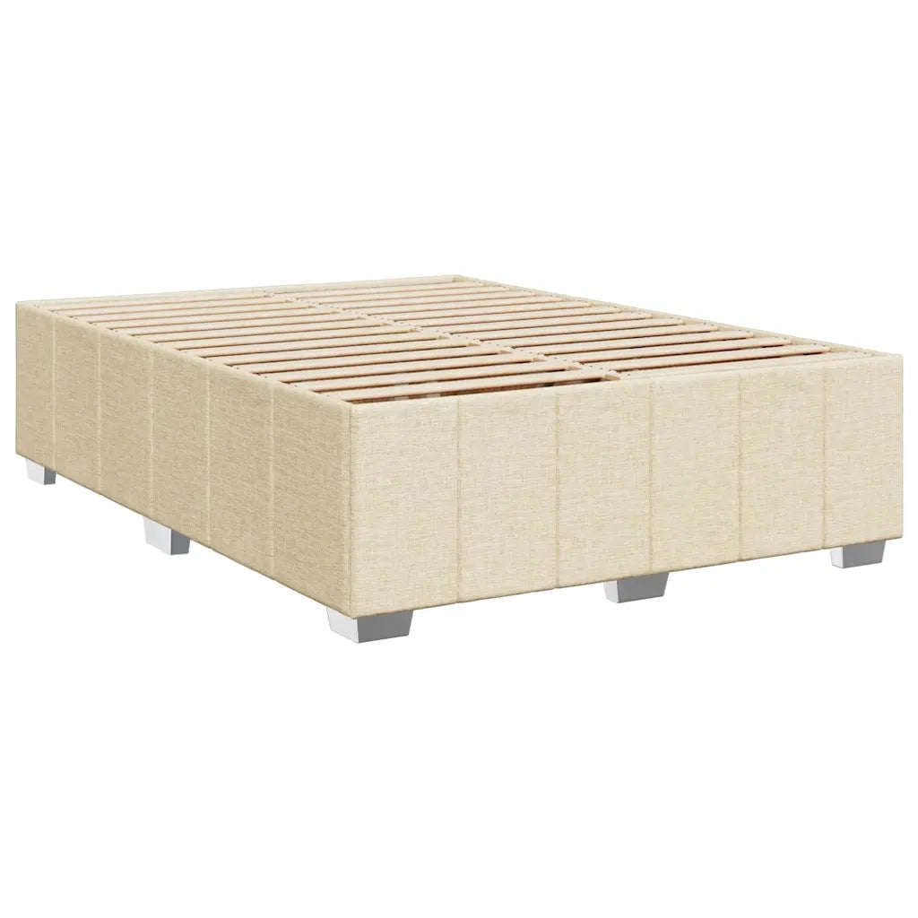 Giroletto a Molle con Materasso Crema 140x19 cm in Tessuto 3287082