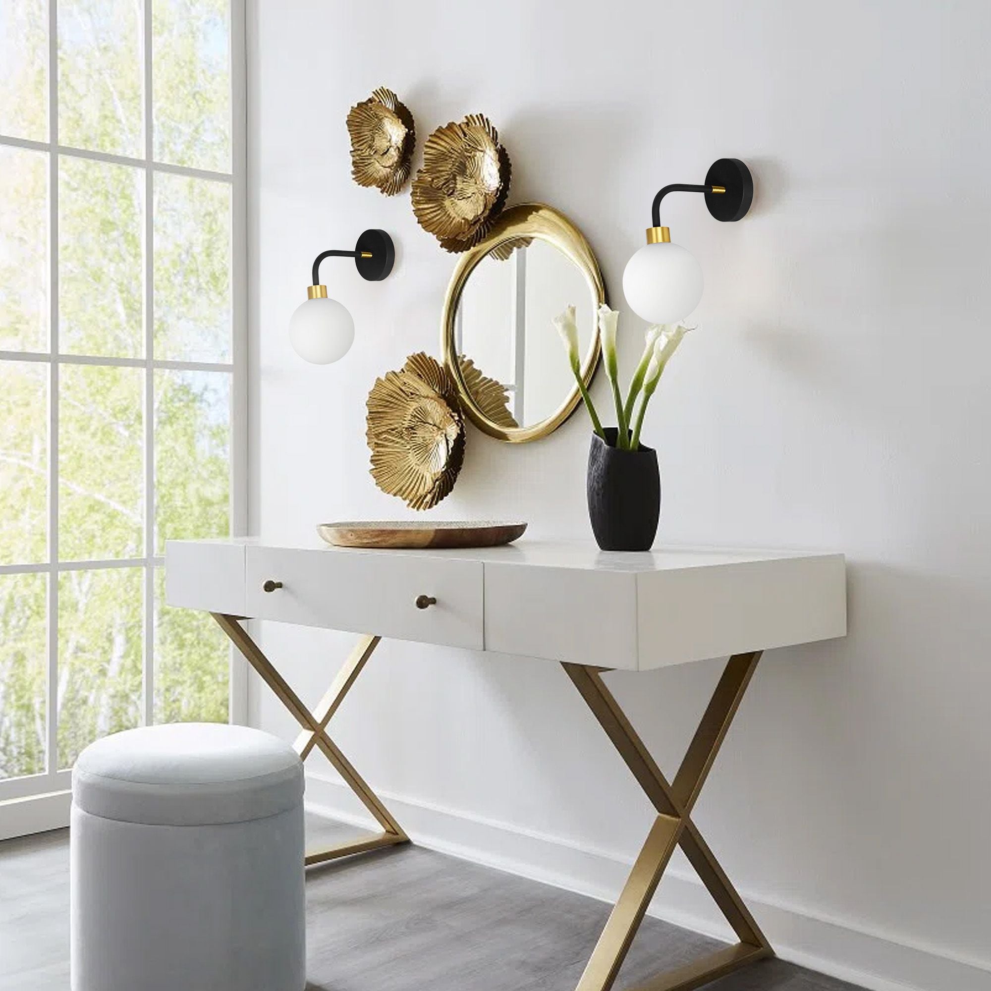 Lampada Da Parete APP1301-1W Black Gold