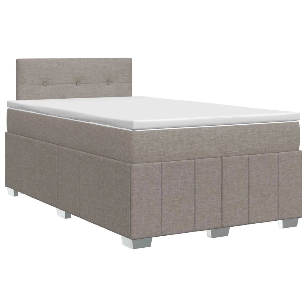 Letto box spring con materasso Tortora 120 x 200 cm Tessuto 3451189