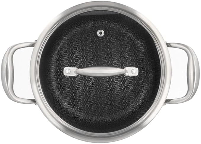Casseruola 2 Manici H&H ATD Evolution 24 cm con Coperchio per Induzione