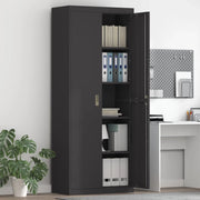 Armadio Nero 80 x 40 x 200 cm Acciaio