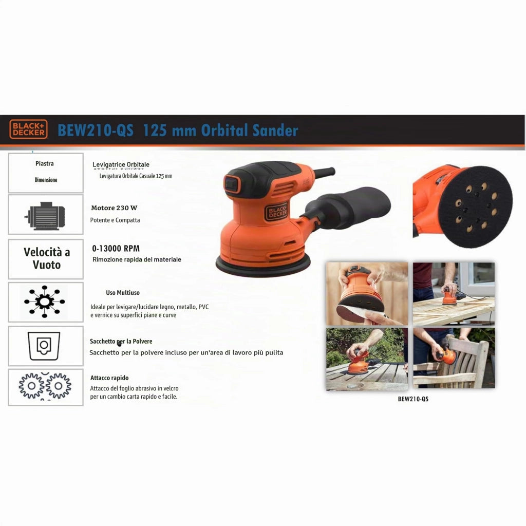 LEVIGATRICE ROTO ORBITALE B+D BEW210- 1,0 pz