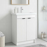 Mobiletto da bagno sotto il lavello Bianco 56 x 37,5 x 81 cm