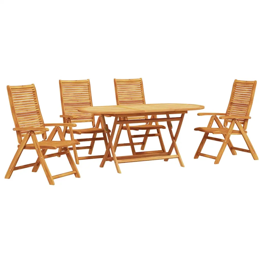 Set da Pranzo per Giardino 5 pcs Marrone