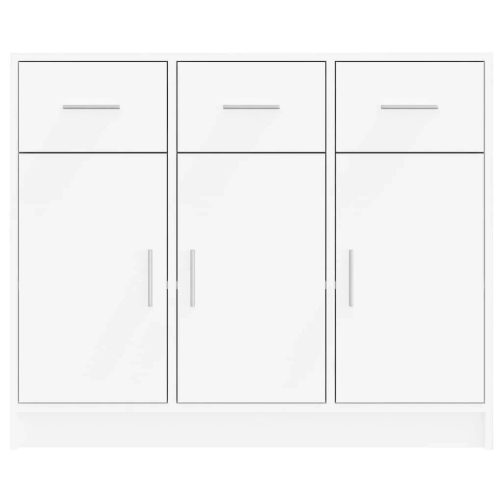Buffet credenza cassettiera armadio mobile contenitore organizer per cucina soggiorno salotto 91 x 28 x 75 cm legno ingegnerizzato bianco 02_0030537