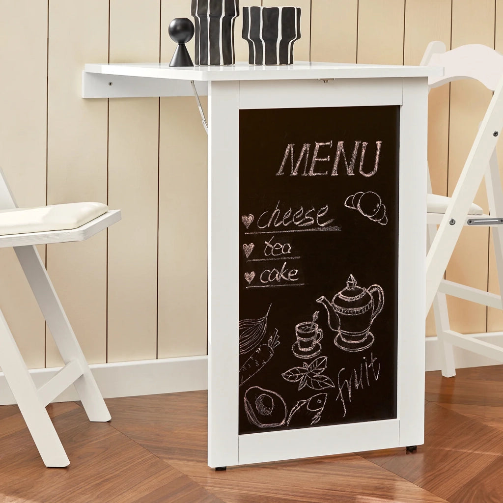 Tavolo A Muro Tavolo Pieghevole Tavolo Cucina Con Lavagna colore bianco FWT20-W