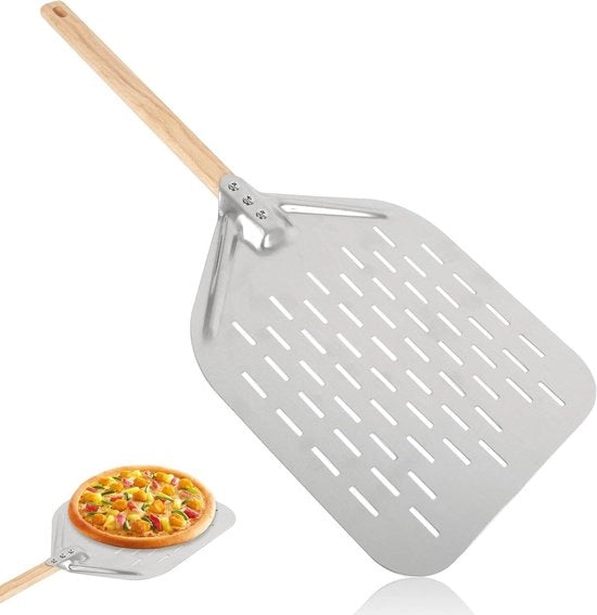 Spiedino per pizza da 30 cm - manico con protezione anti-scottature - spatola per pizza professionale - teglia per pizza casalinga