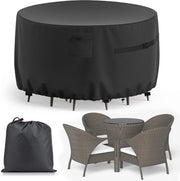 Copertura per mobili da giardino rotondi 128 x 71 cm - Resistente al freddo invernale, Impermeabile, Resistente alle scalfitture, Antisole