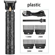 Trade Shop - Tagliacapelli Rasoio Elettrico Ricaricabile Regolabile Taglia Barba Capelli Prof - Nero