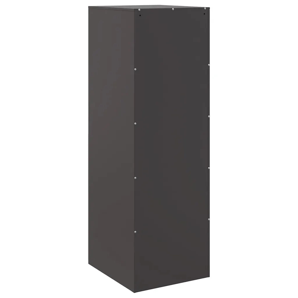 Credenza Nera 34,5x39x107 cm in Acciaio