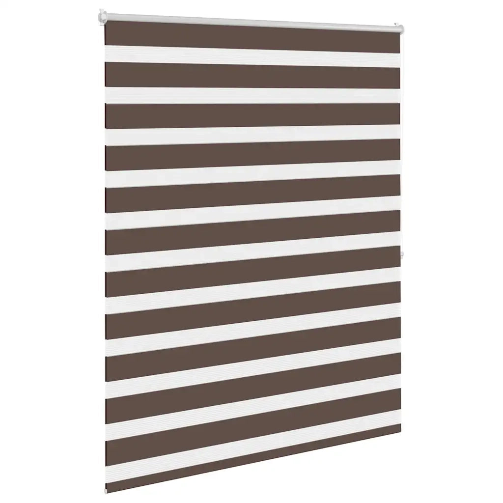 Tenda a rullo zebrata 140,9x175 cm Larghezza tessuto 136,7 cm caffè 240225