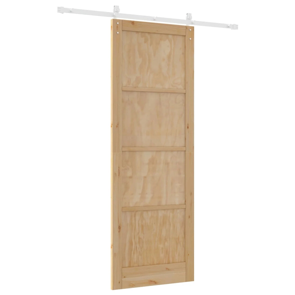 Porta scorrevole Naturale e Bianco 83 x 232 cm 3445418