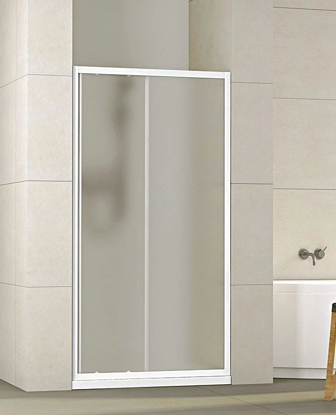 Porta Doccia Scorrevole 4mm Opaco Bianco h185cm Bora Opaco 4mm,Bianco,100 cm,185 cm