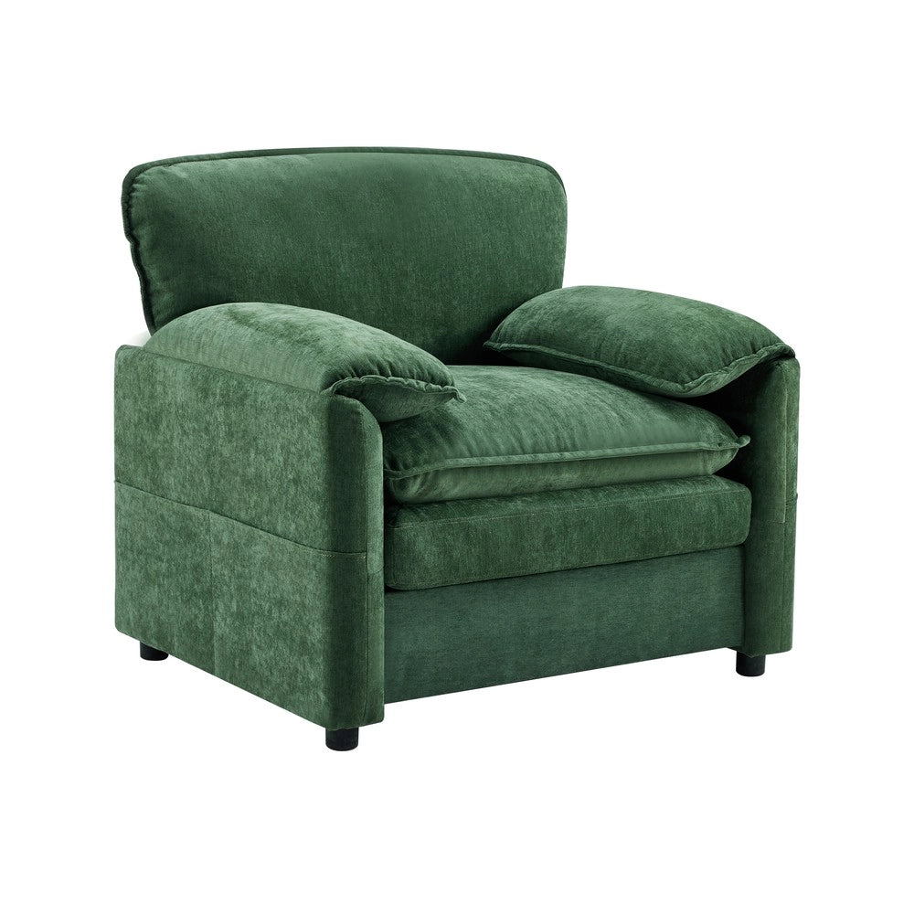 Poltrona Retro con Vano Contenitore Laterale ¨C Xylo ¨C Verde