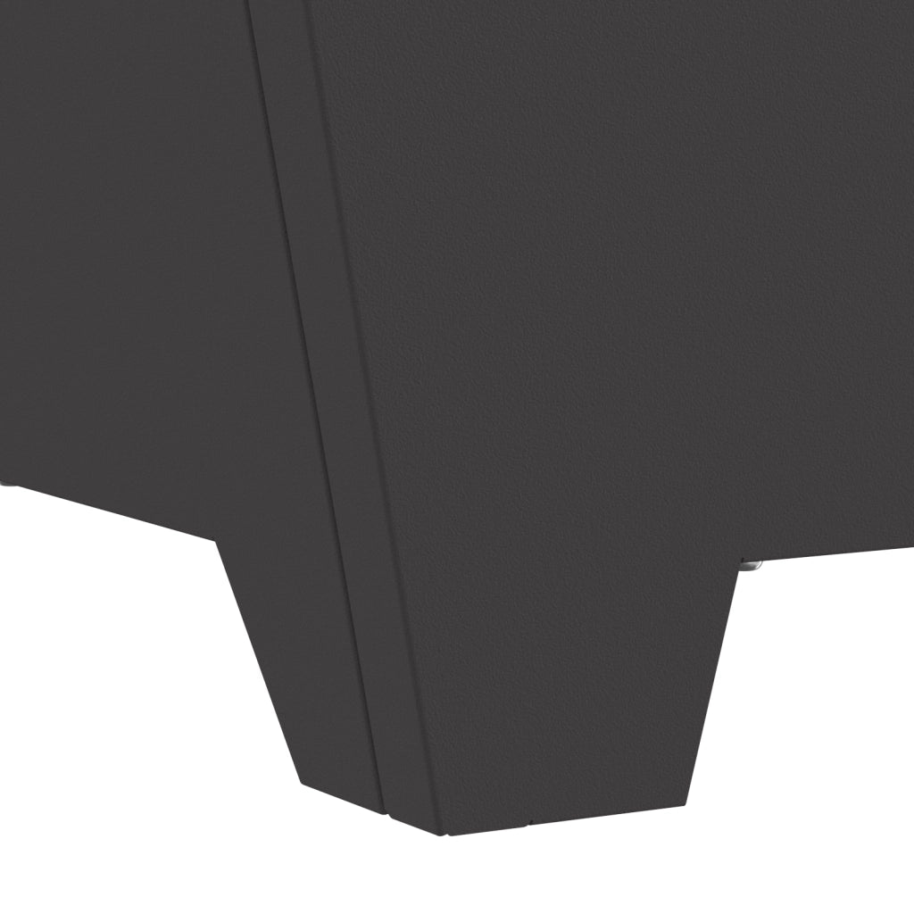 Braciere Quadrato Nero 60x60x30 cm Acciaio