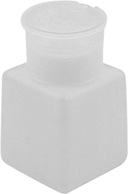 Due pompe a pressione anti-static per bottiglie da 100ml - contenitore chiuso in plastica quadrata
