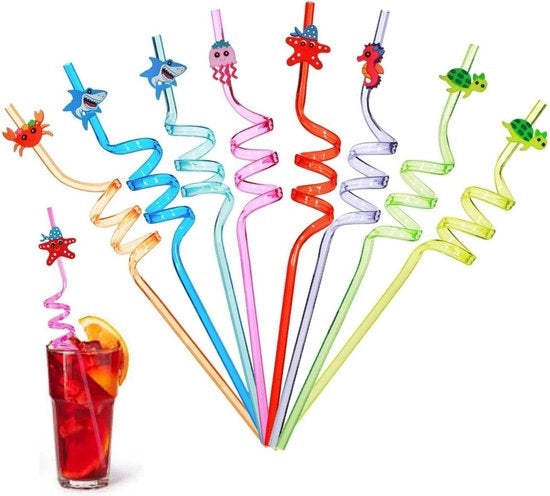 Set di 8 Stuzzicadenti - Disegni di Vita Marina - Stuzzicadenti Cartoni Creativi per Feste e Bambini