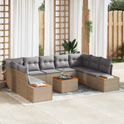 Set Divano da Giardino 5 pcs Beige e Grigio Chiaro Polyrattan 3356840