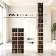 SCAFFALE CD Set da 2 pezzi 21 x 22,5 x 88,5 cm Rovere
