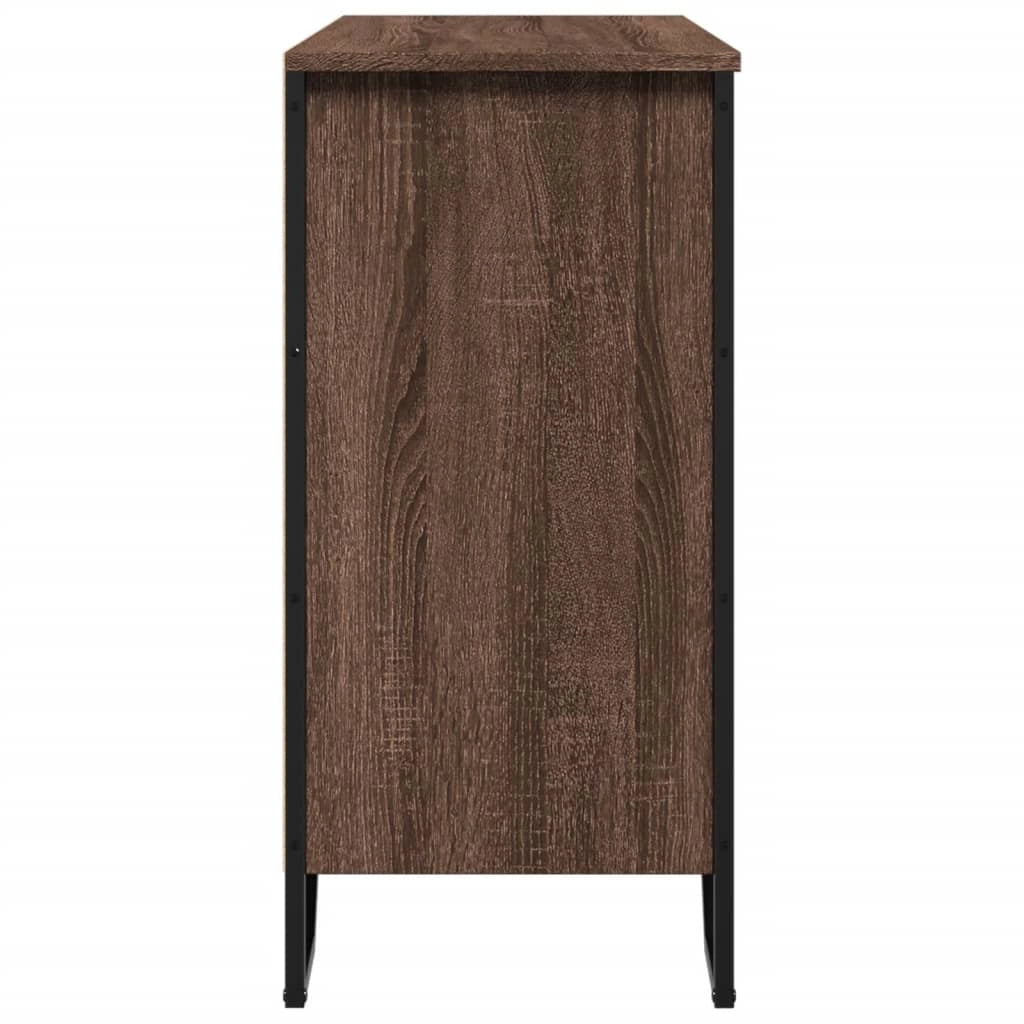Credenza cassettiera armadio mobile contenitore organizer per cucina soggiorno salotto 91 x 35,5 x 74,5 cm legno ingegnerizzato marrone 02_0031452