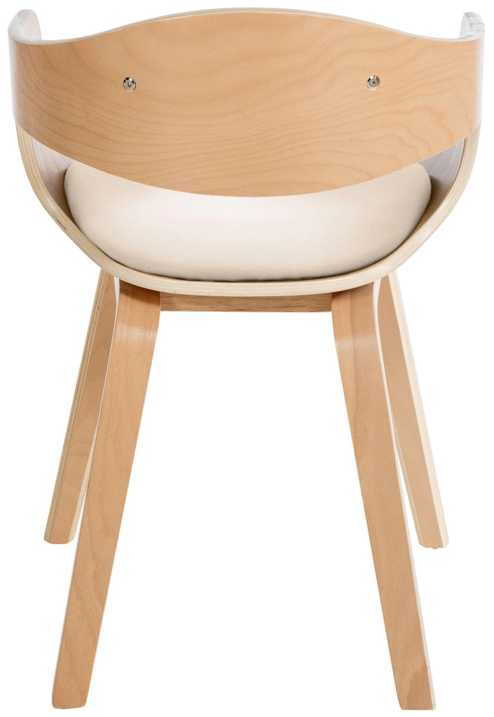 Sedia Kingston in Similpelle Natura/crema