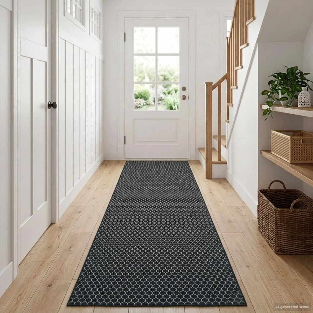 Runner Tappeto ORIZ 1150 gsm Motivo in rete nera 42045410