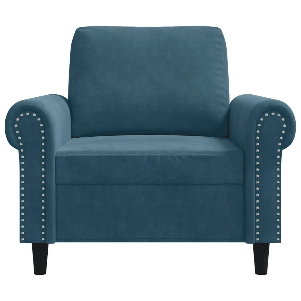 Poltrona Blu 60 cm Velluto 359518